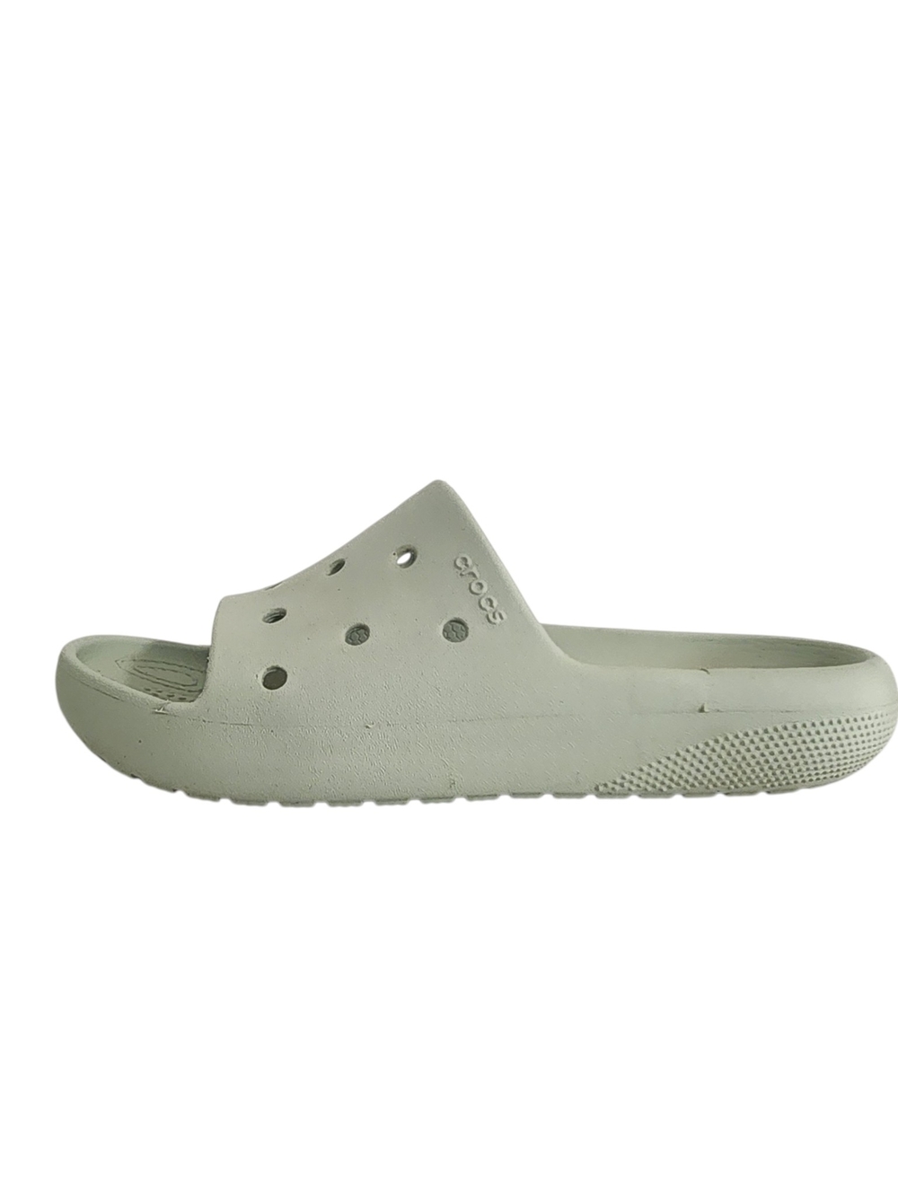 Crocs Pale Green Slide Sandals Size 7